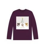 Purple Adorable Christmas Long Sleeves Tee