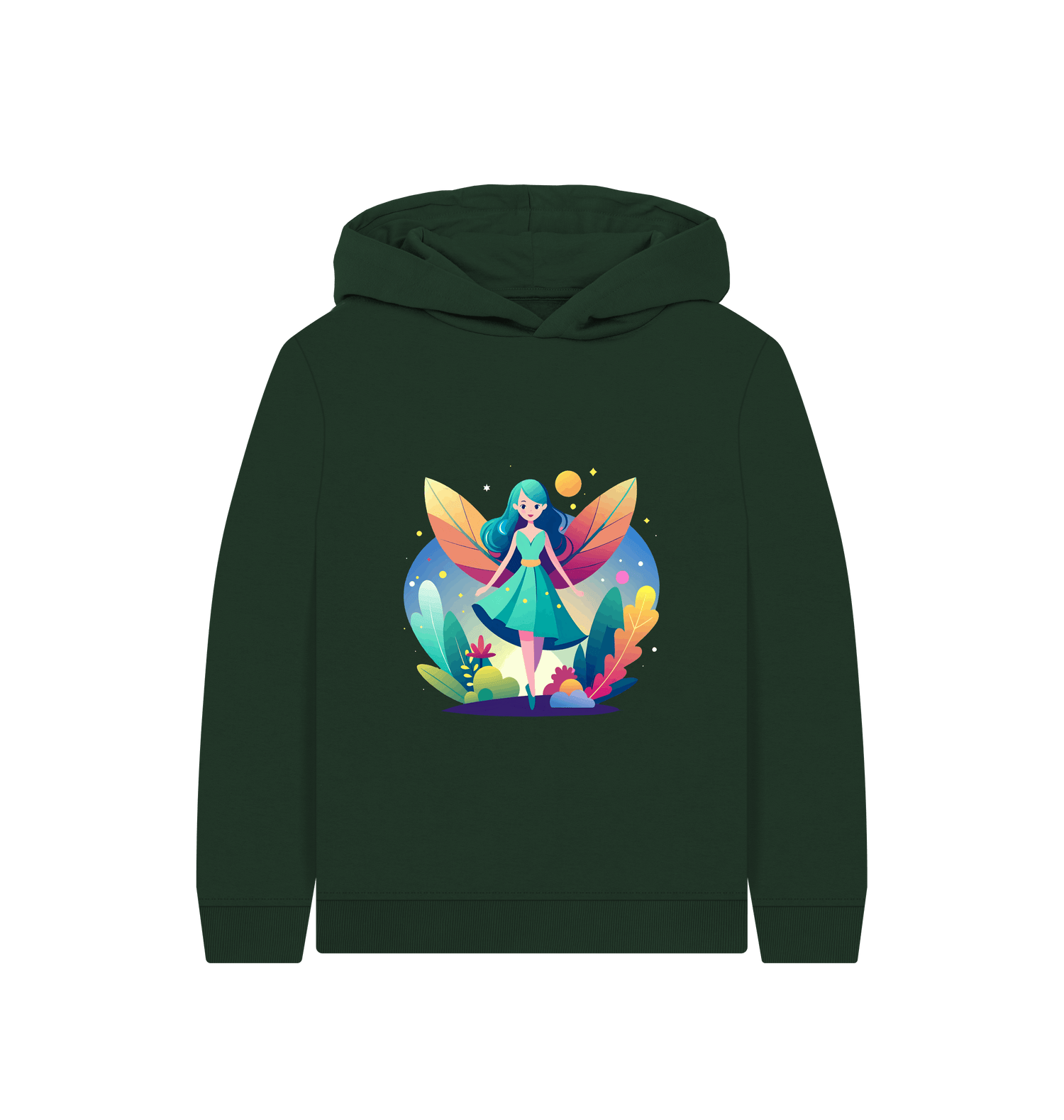 Evergreen Printed Kids Hoodie Front