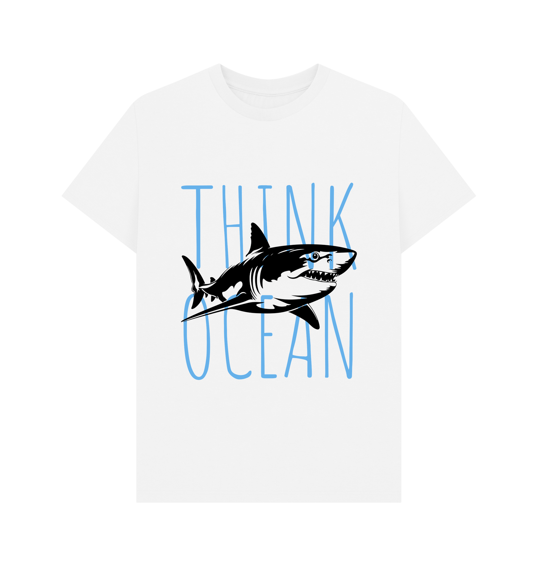 Think Ocean Tee featuring Love Your Swagger design, perfect for ocean lovers embracing stylish apparel.