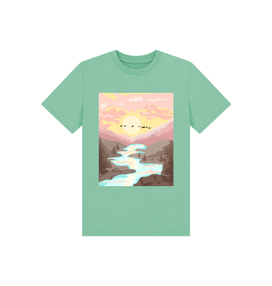 Stylish Mountains Tee showcasing modern swagger with a bold mountain design for outdoor enthusiasts