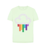 Pastel Green Rainbow Cloud Relaxed Fit Tee