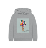 Athletic Grey Printed Kids Hoodie Front