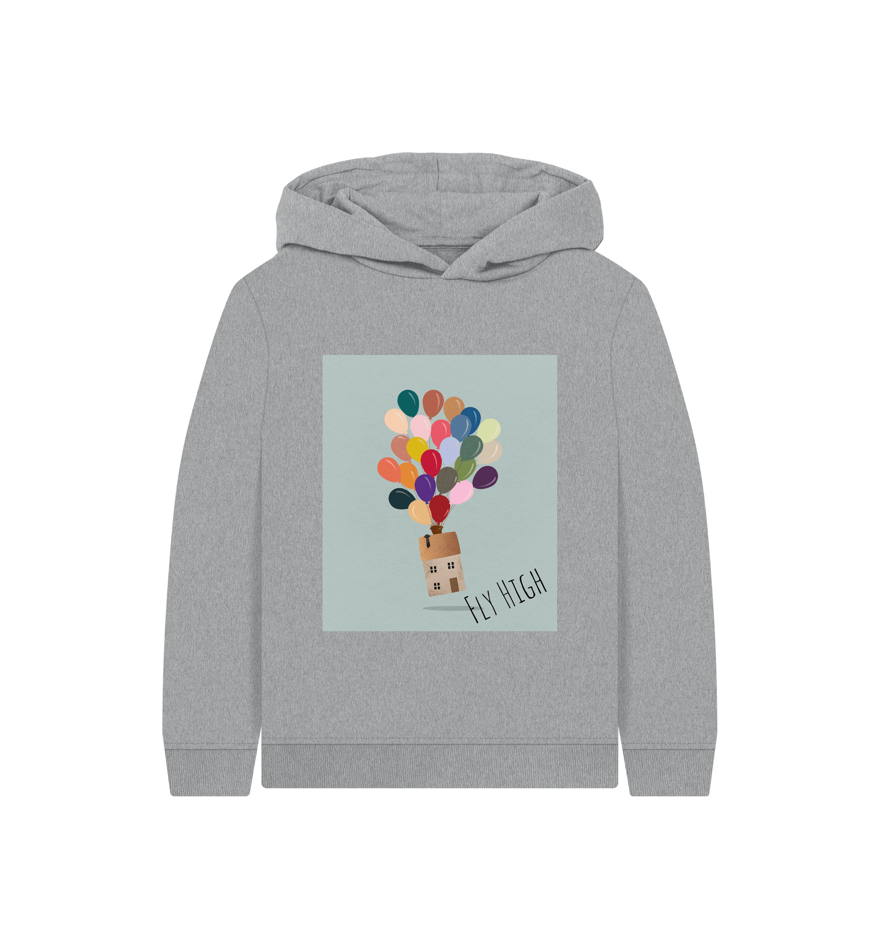 Athletic Grey Printed Kids Hoodie Front