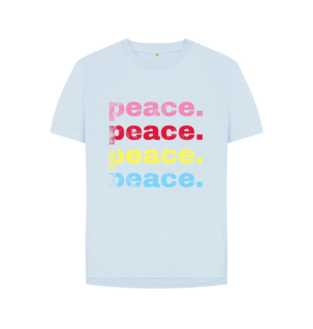 Sky Blue Peace Relaxed Tee