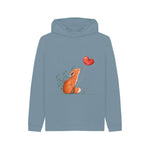 Stone Blue Cute Fox Hoodie