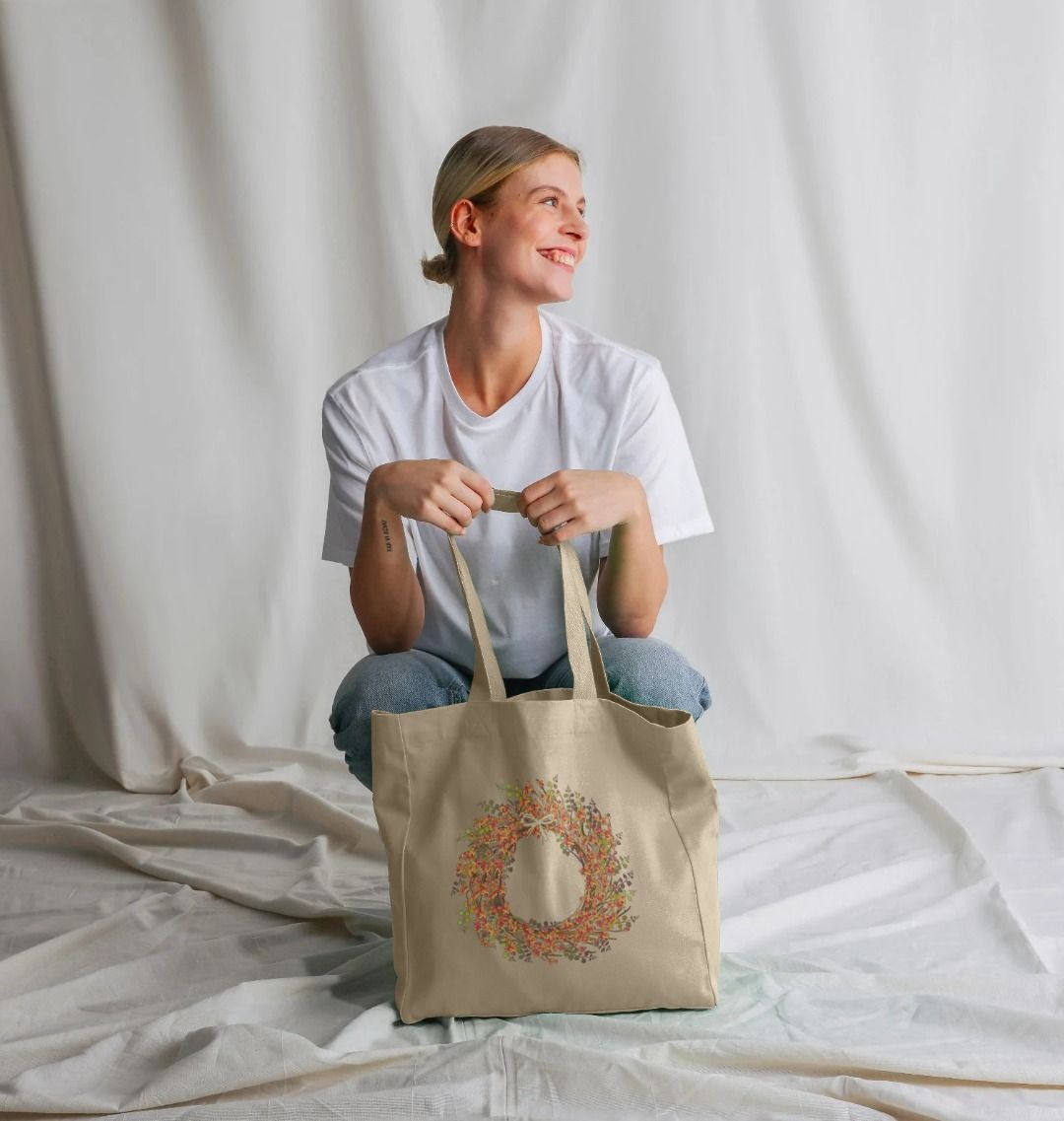 Autumn Wreath Shopper Tote