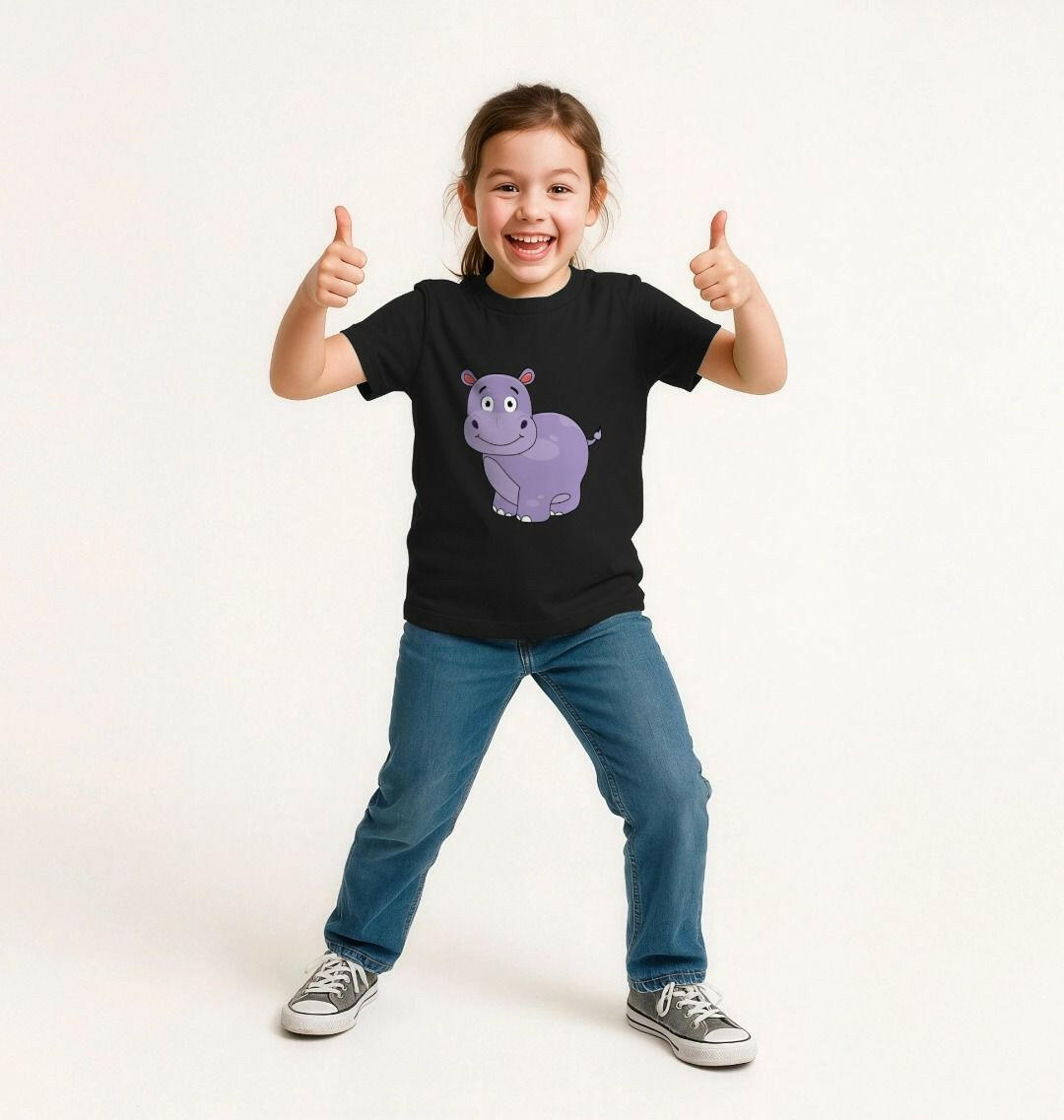 Happy Hippo Tee showcasing Love Your Swagger design, ideal for casual and stylish wear