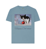 Stone Blue Happy Cat-mus Tee