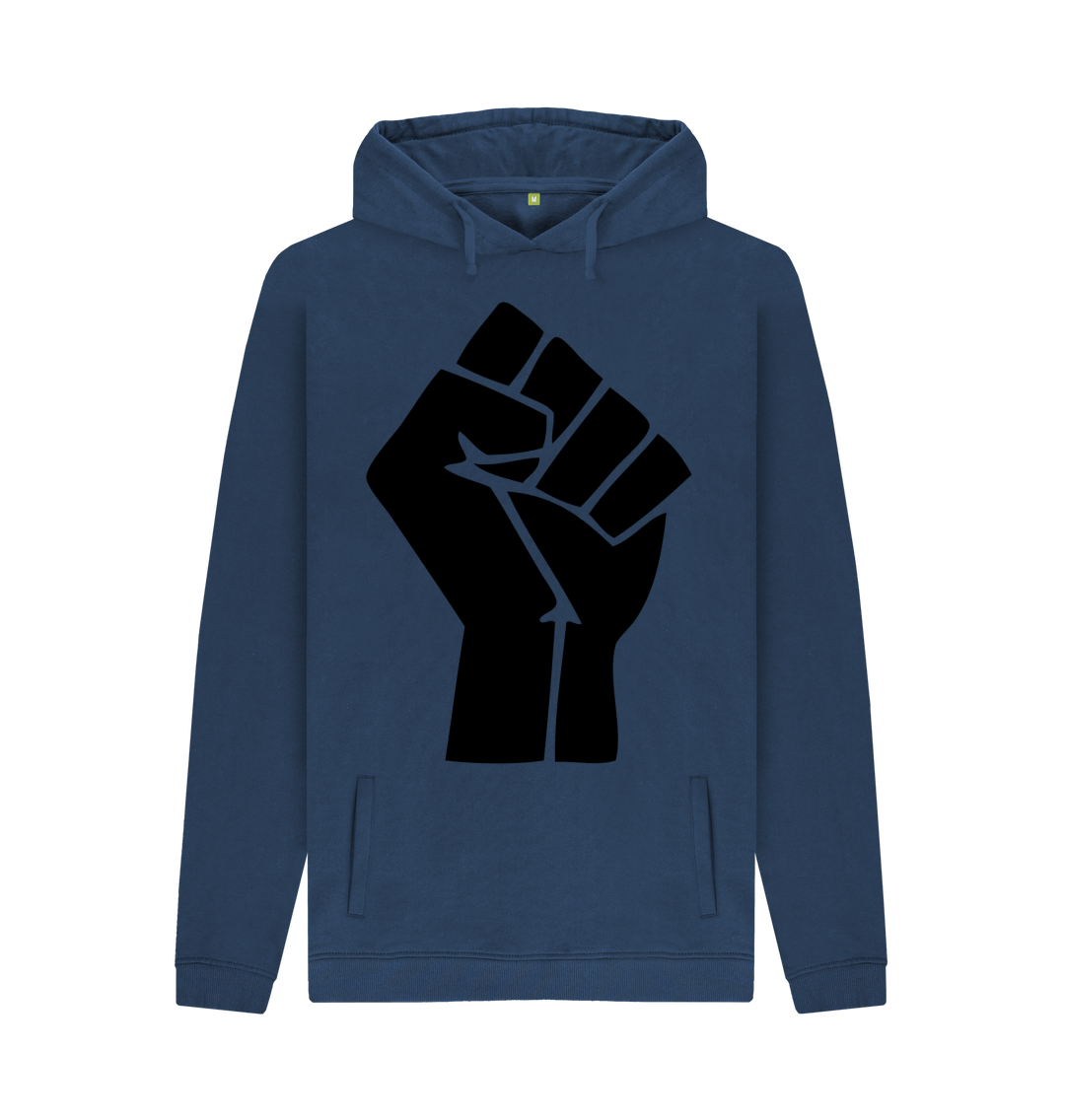Navy Printed Hoody Front