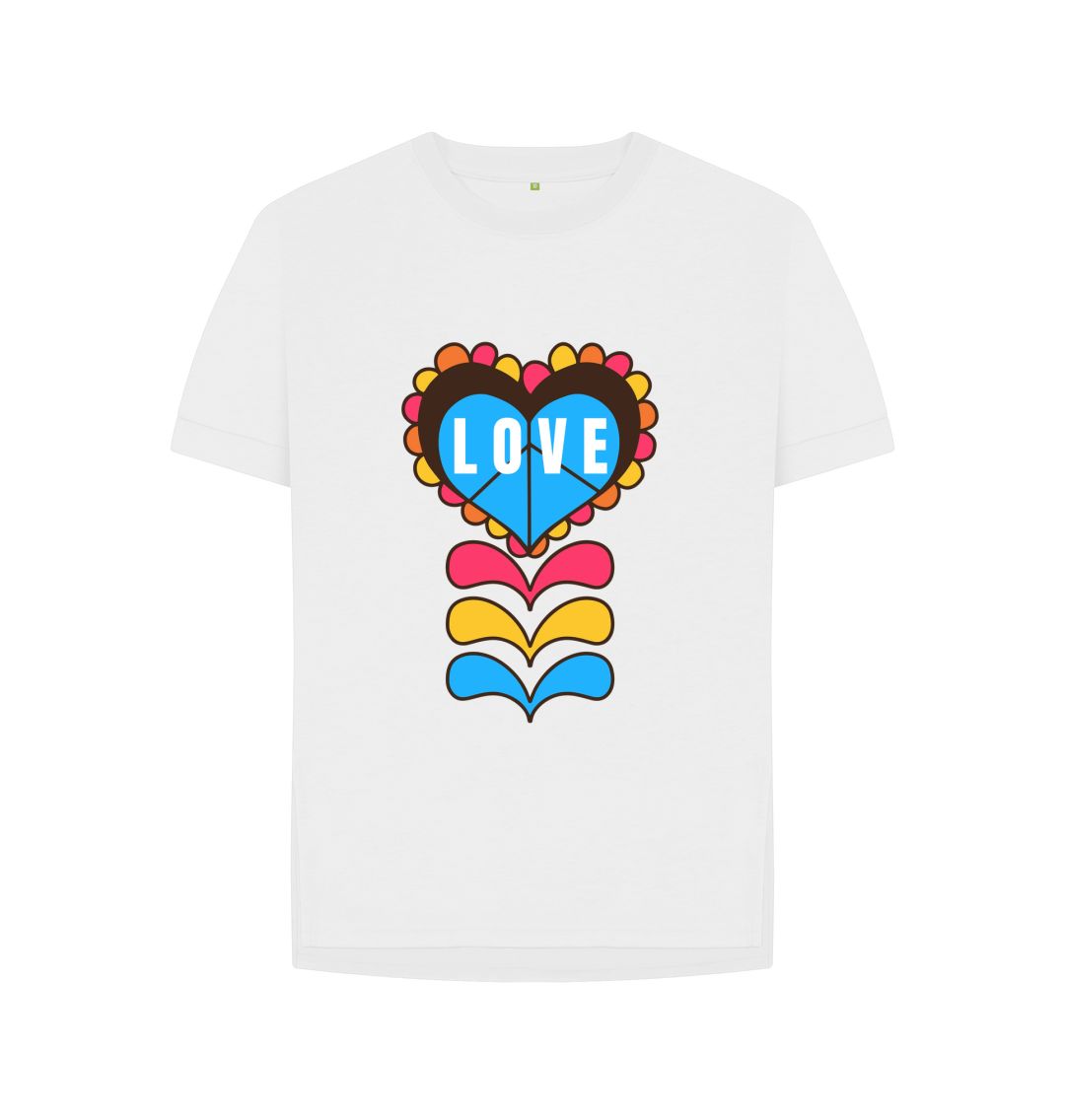 White Pride Love Relaxed Fit Tee