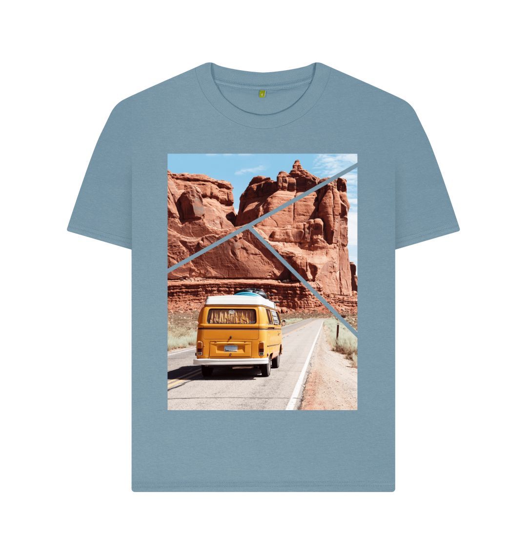 Stone Blue Yellow Campervan Tee