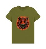 Moss Green Orange Tiger Tee