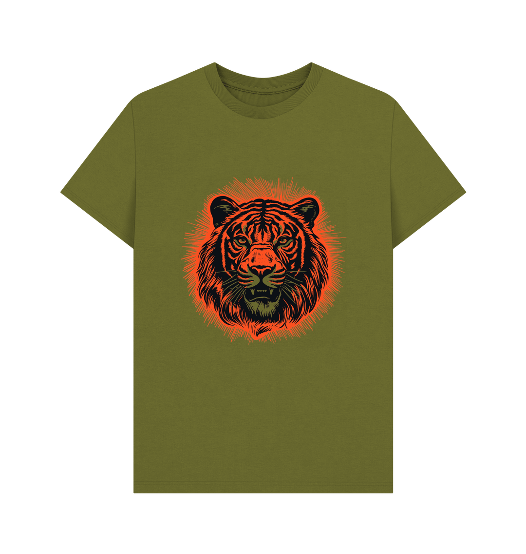 Moss Green Orange Tiger Tee