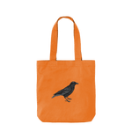 Orange Raven Twill Tote Bag