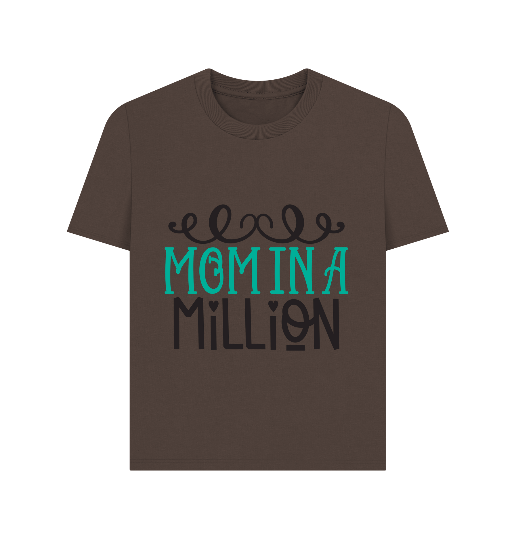 Chocolate Printed T-shirt Front