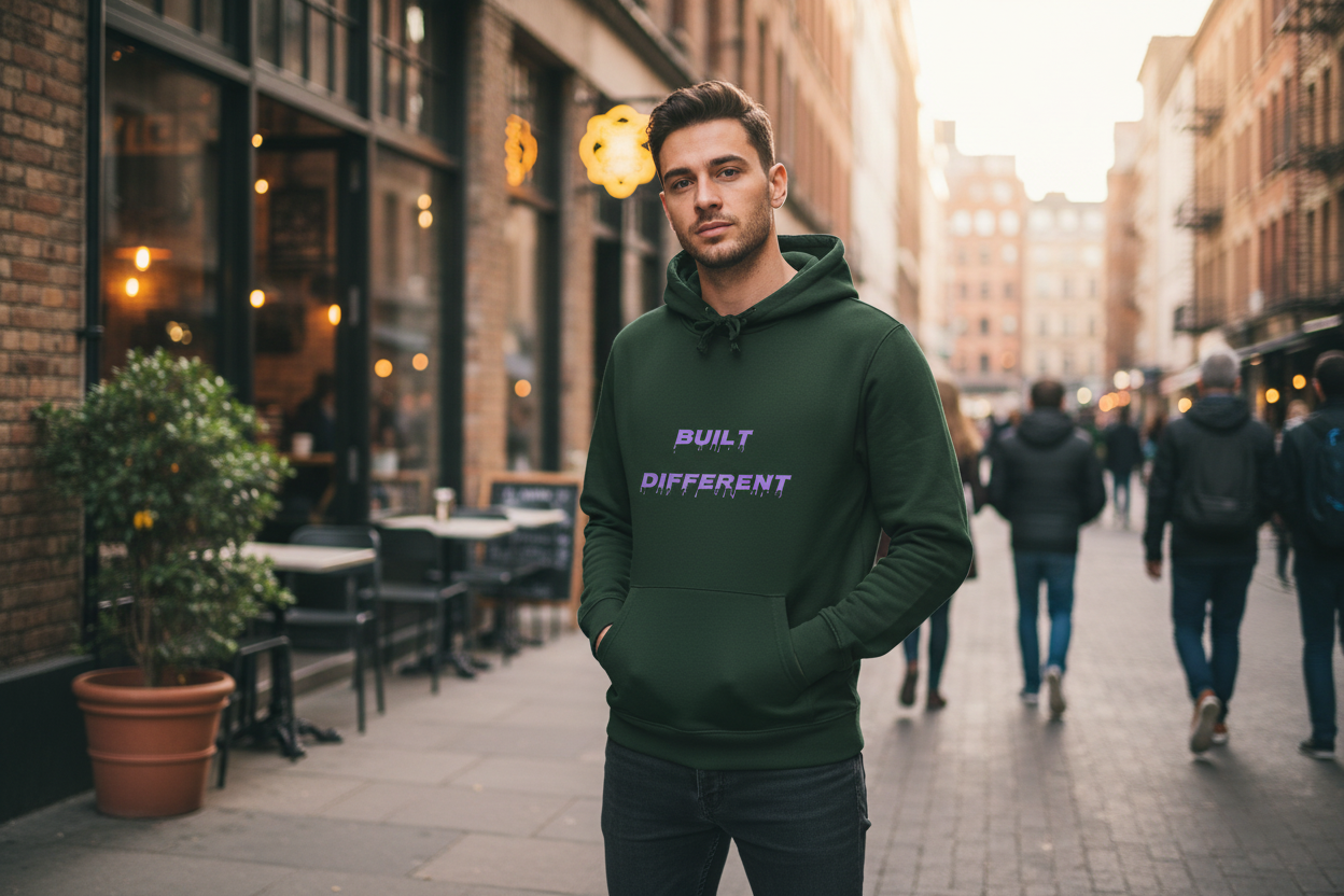 Evergreen Printed Hoody Front