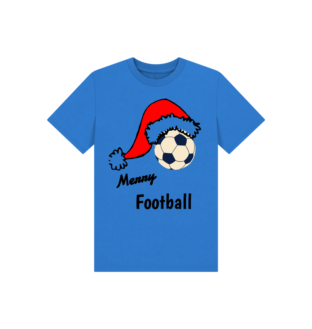 Bright Blue Merry Football Tee