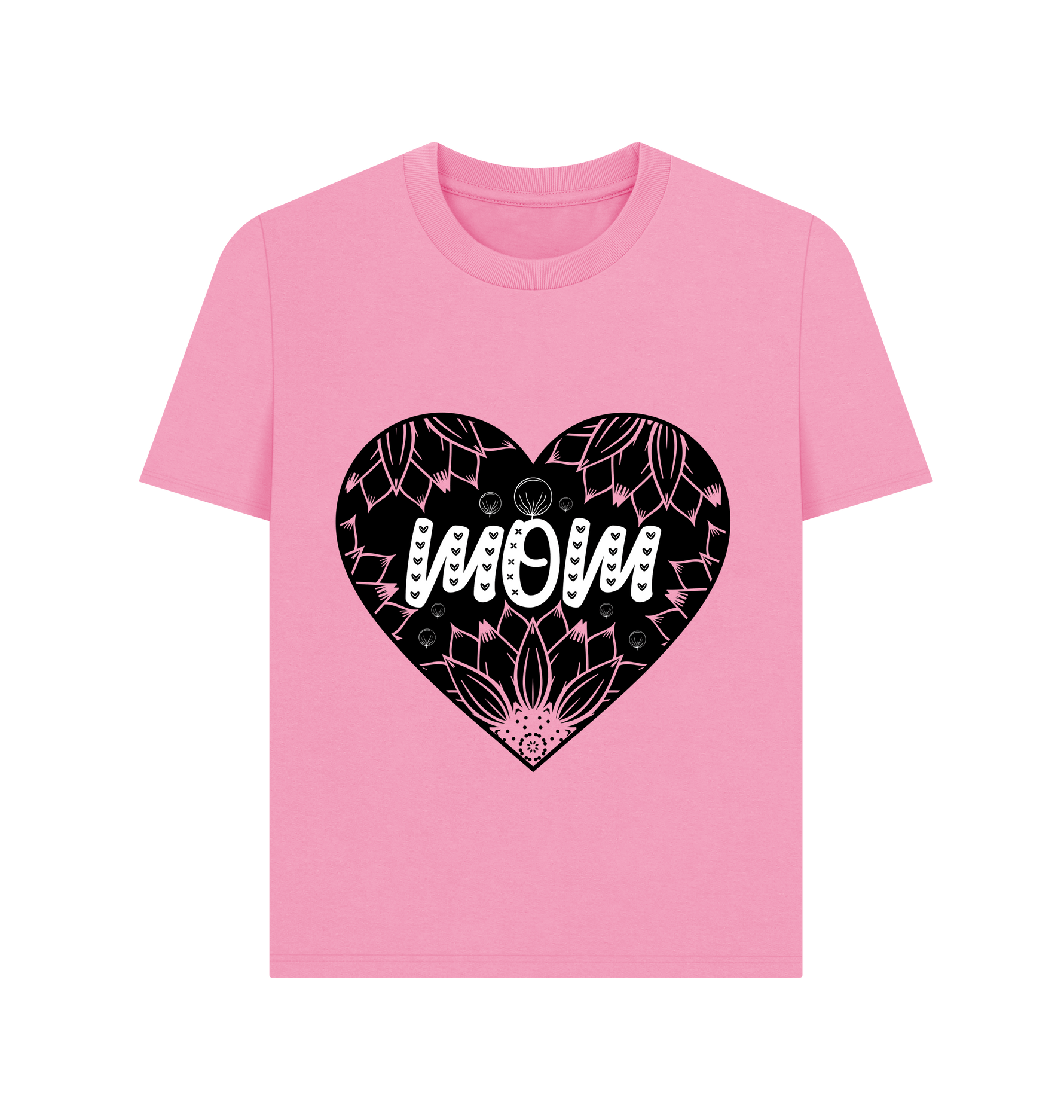 Rose Pink Printed T-shirt Front