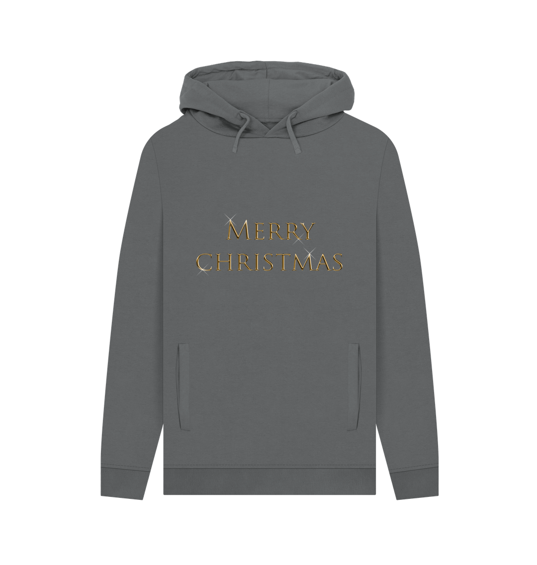 Slate Grey Merry  Christmas Hoodie