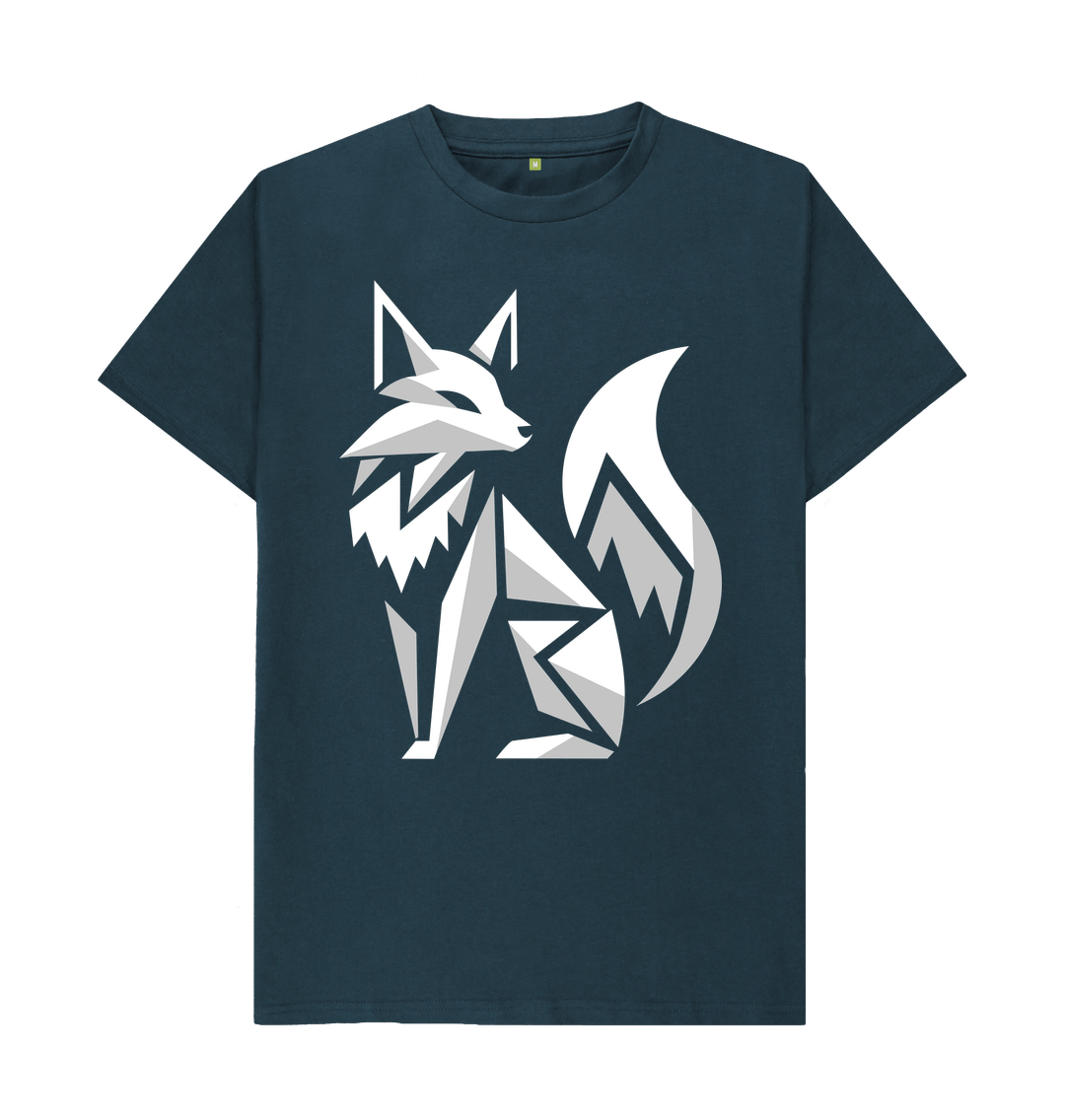 Denim Blue White Fox Tee