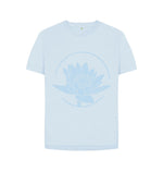 Sky Blue Big Blue Lotus Relaxed Tee