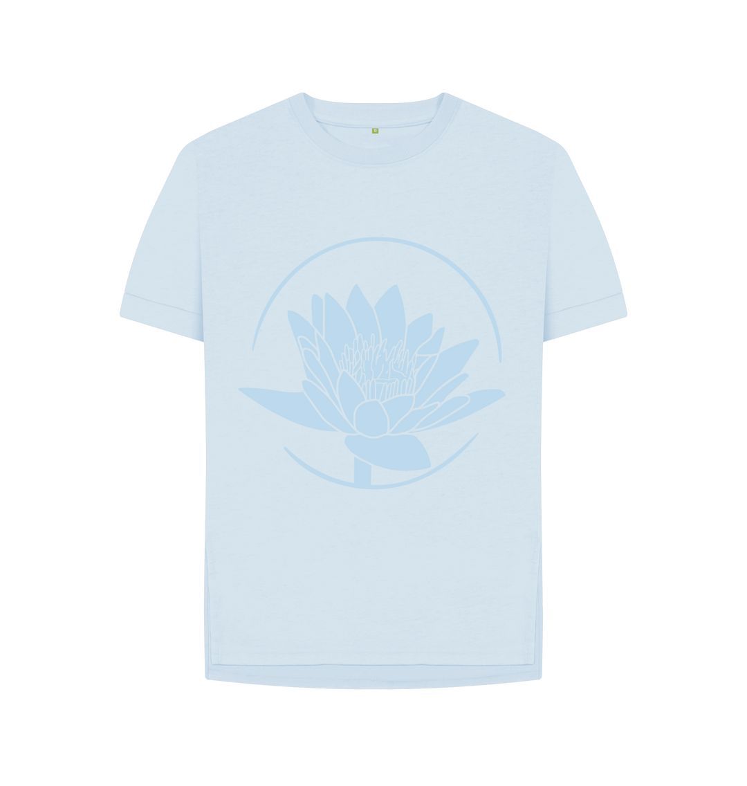 Sky Blue Big Blue Lotus Relaxed Tee