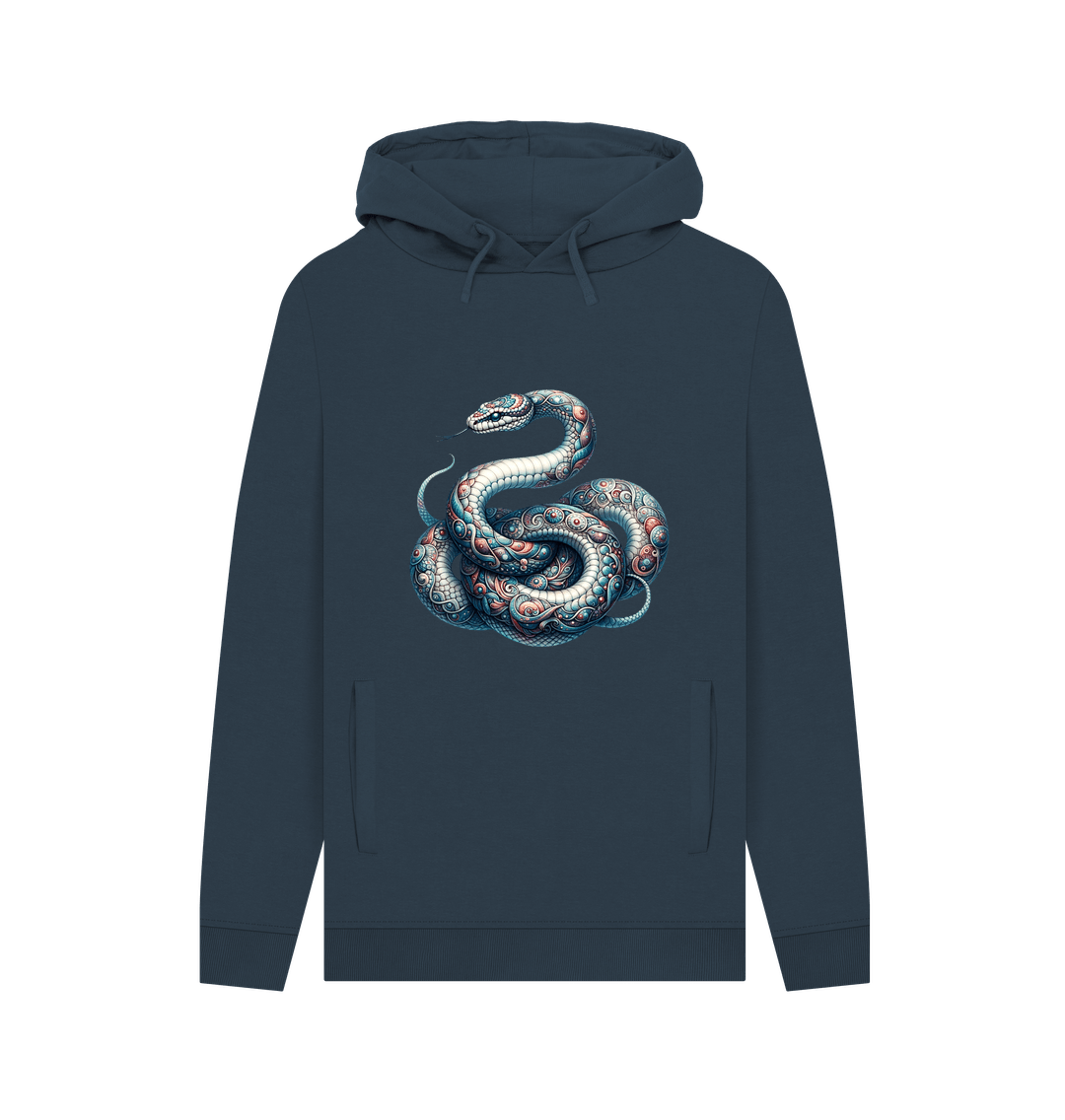 Navy Patterned Snake Hoodie