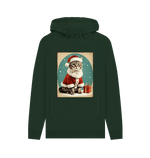 Evergreen Retro Cat Santa Hoodie