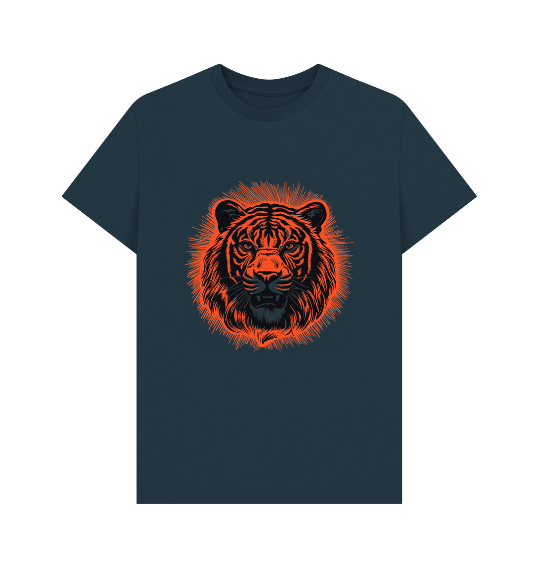 Denim Blue Orange Tiger Tee