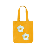 Sunflower White Flowers Twill Tote Bag