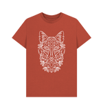 Rust Patterned White Fox Tee