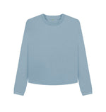 Stone Blue Fly High Owl Boxy Jumper