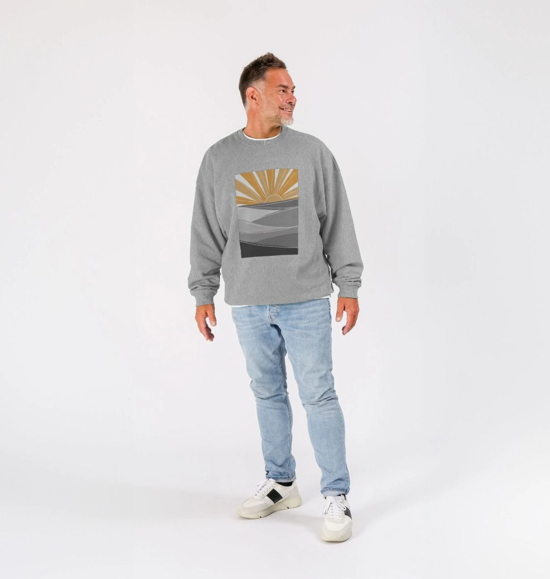 Oversized Sun And Landscape Sweatshirt