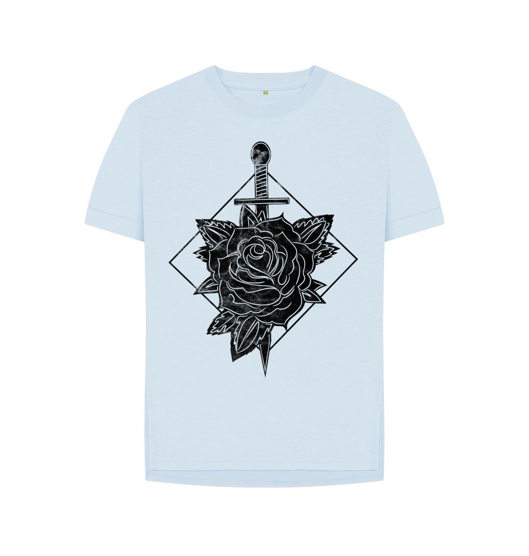 Sky Blue Sword & Flower Relaxed Tee