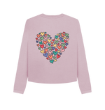 Mauve Printed Boxy Jumpers Back