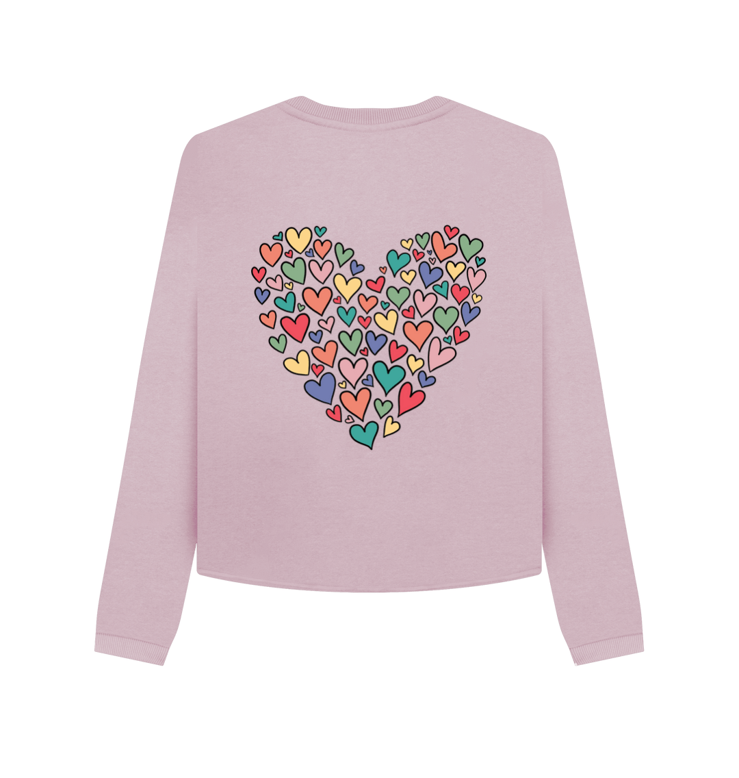 Mauve Printed Boxy Jumpers Back