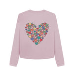 Mauve Many Hearts Boxy Jumper