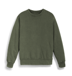 Garment Dyed Khaki Plain Unisex Matcher Vintage Sweatshirt