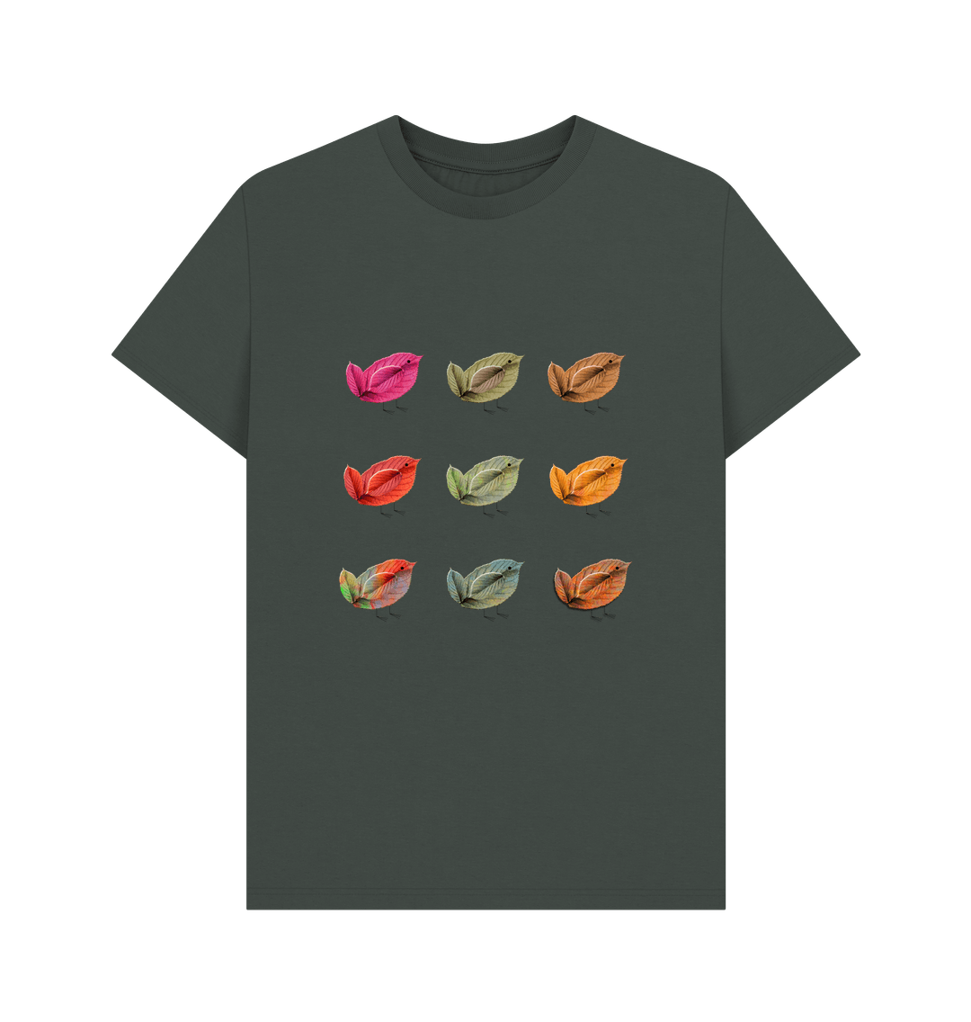 Dark Grey Autumn Birds Tee