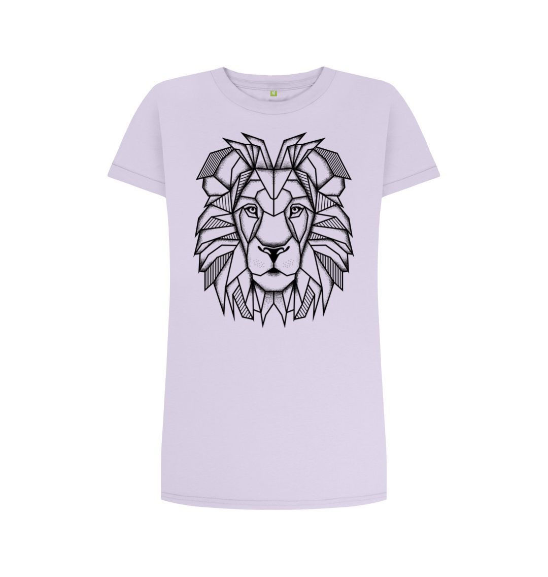 Violet Geometric Lion Tee Dress