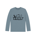 Stone Blue Christmas Gnome Long Sleeves Tee