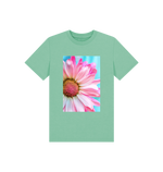 Elegant pink flower tee featuring vibrant floral design, perfect for stylish spring and summer outfits.