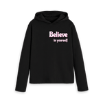 Black Printed Hoody Front