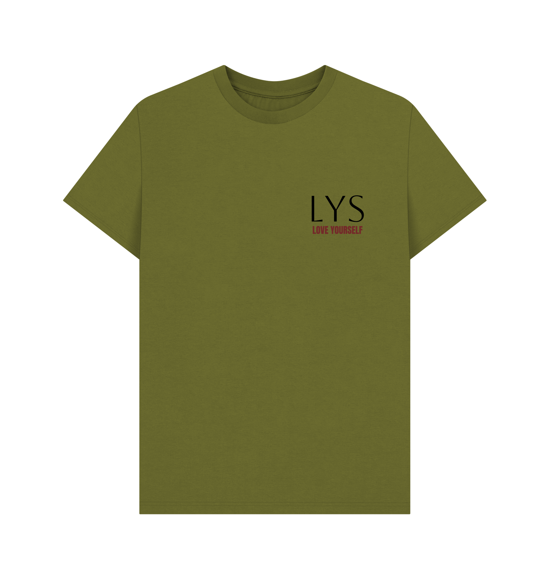 Moss Green Printed T-shirt Front