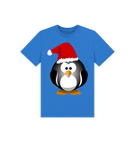 Bright Blue Christmas Fun Penguin Tee