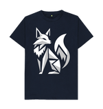 Navy Blue White Fox Tee