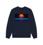 Navy Blue Oversized Sunset Sweatshirt