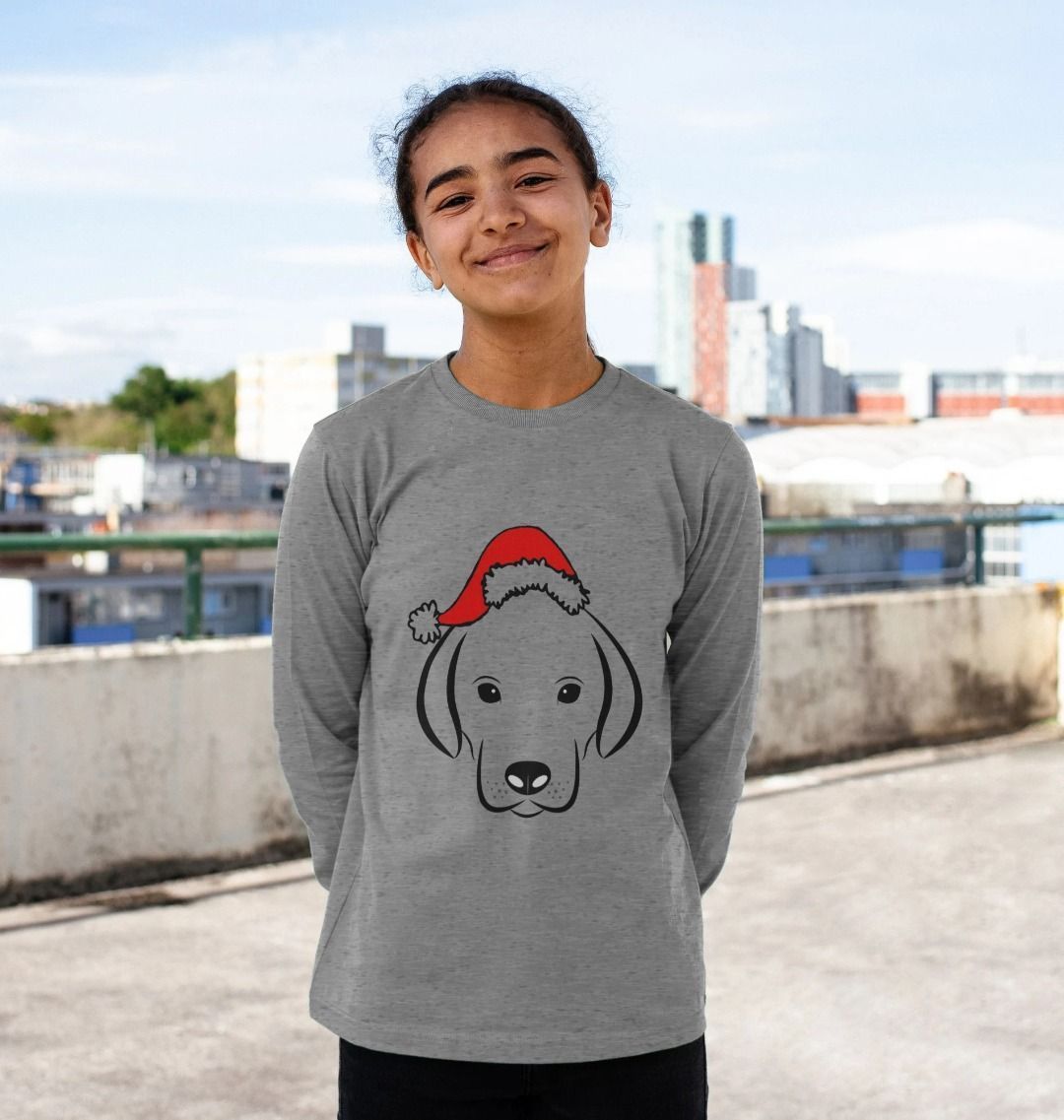 Christmas Dog Santa Long Sleeves Tee