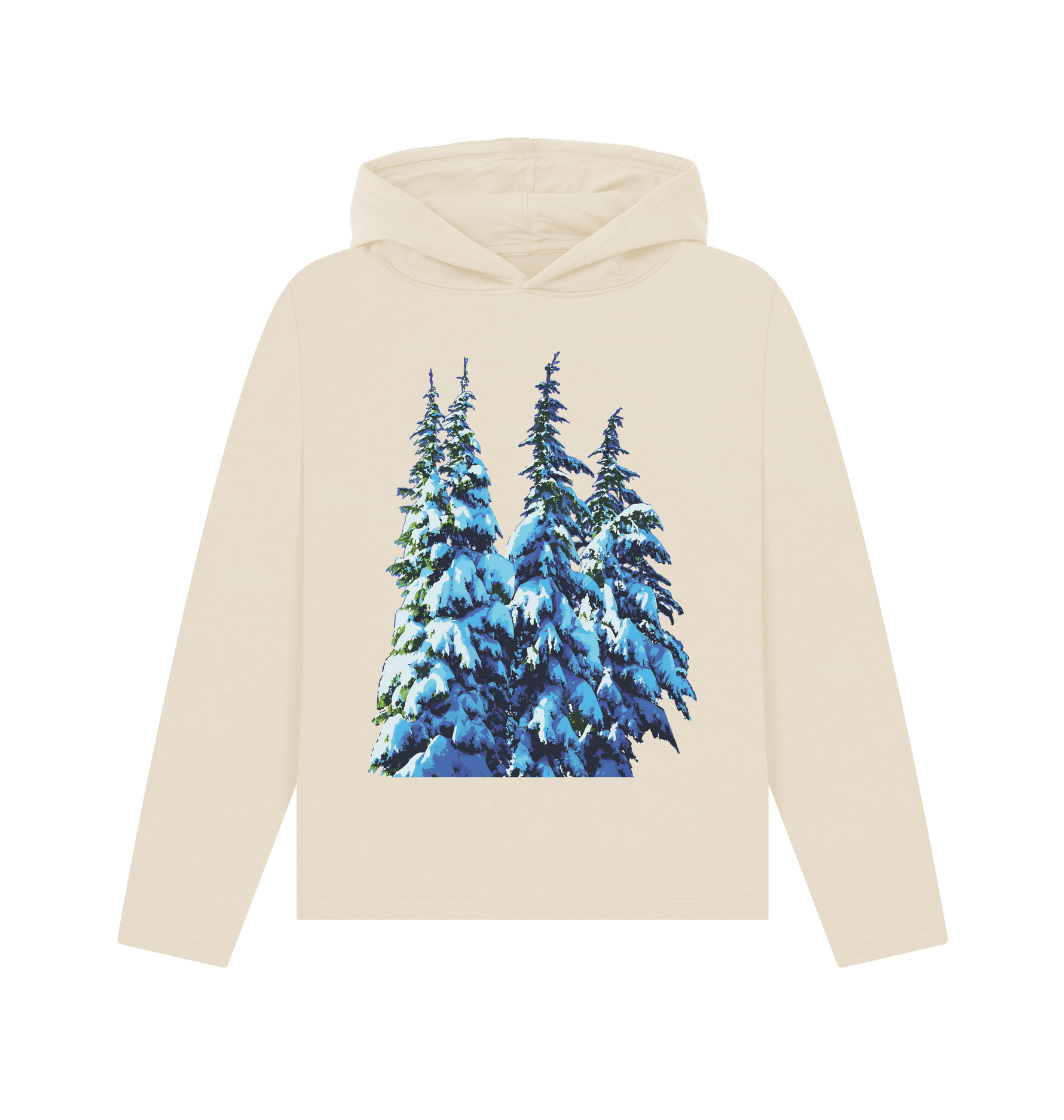 Oat Printed Hoody Front
