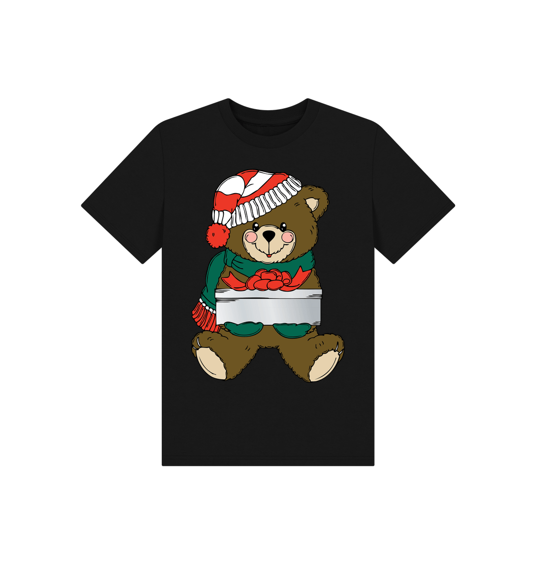 Black Christmas Teddy Bear Tee